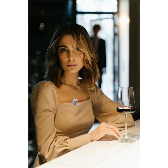 Tree of Life Wire Wrapped Crescent Moon Pendant Necklace Reiki Healing Crystal - Picture 3 of 6